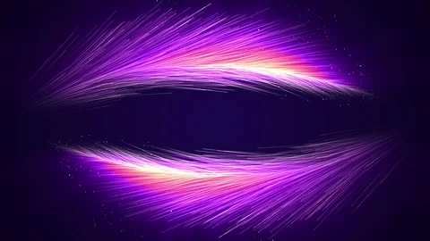 On a dark blue background, abstract multicolored feathers appear framing the Stock Footage 258749361