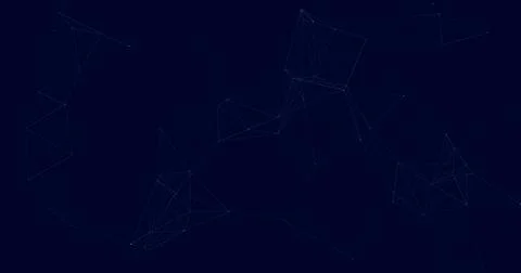 Dark blue background with abstract network of thin lines and nodes subtle t.. Illustrazione stock