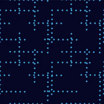 Dark blue background with blue dots. Seamless pattern for design. Vector back Illustrazione stock