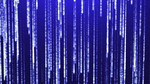 On a dark blue background, chains of bright hearts appear on top. Animation of Stock Footage 259463027