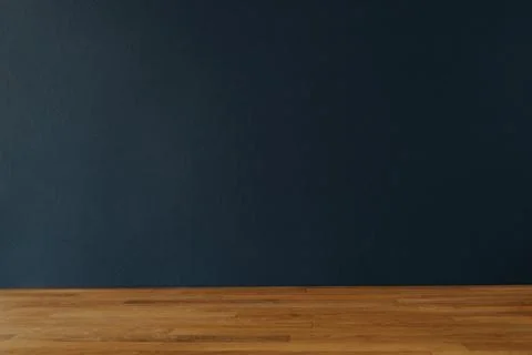 Dark blue background for copy space and wooden table Stock Photos