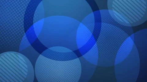 Dark blue background with dynamic geometric pattern with gradient circles and Stock Footage 295096751