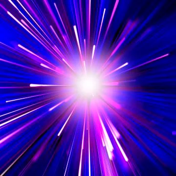 DARK BLUE BACKGROUND AN EXPLOSION OF STARS GLITTER,PINK AND WHITE RAYS , BEAU Stock Illustration