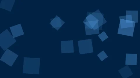Dark blue background with floating transparent squares motion graphic footage Stock Footage 341698550