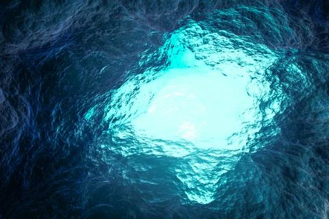 Dark blue background in the form of clouds. 3D illustration. Stock Illustration