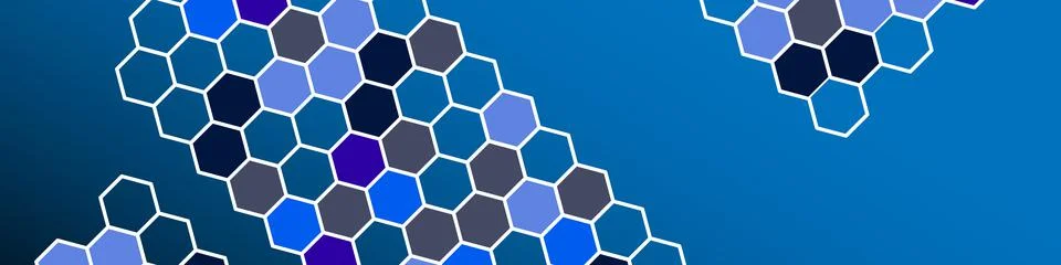 Dark blue background with hexagon pattern. Modern dark abstract technology  스톡 일러스트