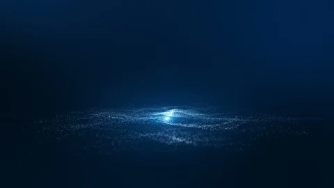 Dark blue background image. There are tiny white particles floating around. Stock Footage 89232580