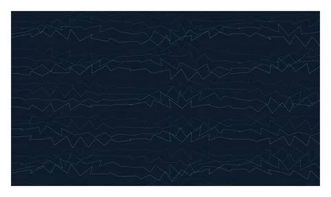 Dark blue background with jagged zigzag lines forming an abstract pulse or .. Stock Illustration