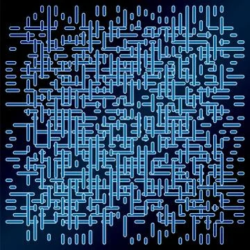 Dark blue background with motion dotted Illustrazione stock