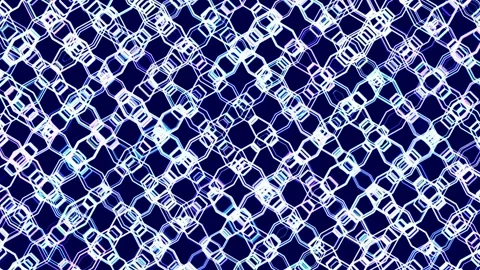 On a dark blue background, a moving pattern of white hexagons. Animate a Stock Footage 280697329