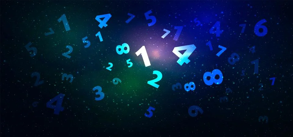 Dark blue background with numbers vector illustration Stock Illustration