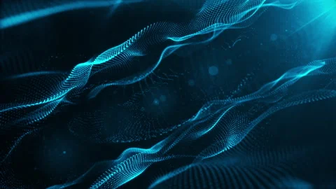 Dark blue background with pattern of wavy lines in the middle of it Stock Footage 239425317
