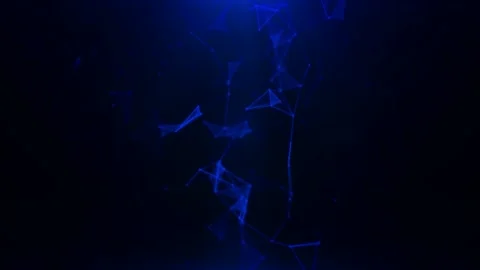 Dark blue background with plexus for a logo, presentation, promo video Video stock 171655651