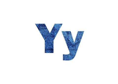 Dark blue background. Shot through the cut-out silhouette of the letter Y Stock Photos