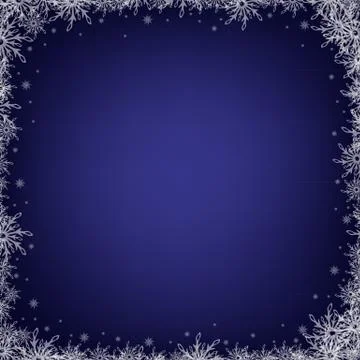Dark blue background with snowflakes Stock Illustration