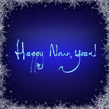Dark blue background with snowflakes Stock Illustration