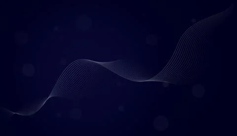 Dark blue background with wavy diagonal ascending lines Stock Illustration