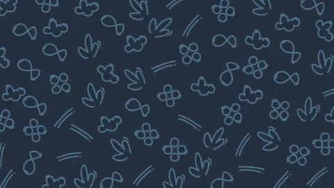 Dark blue background with whimsical doodles Stock Footage 332067966