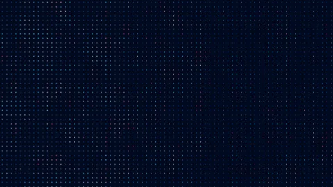 On a dark blue background, white dots light up and go out in a chaotic manner Stock Footage 251858326