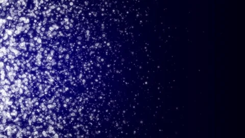 On a dark blue background, white spheres fly from left to right. Animation of Stock Footage 258641211
