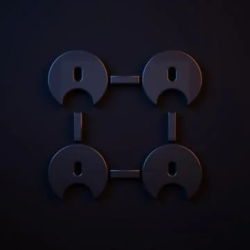 Dark-blue BFF or best friends forever icon isolated on black background. Mi.. Stock Illustration
