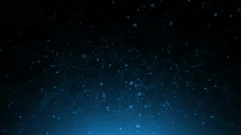 Dark blue binary numbers cyberspace Видео 131571637