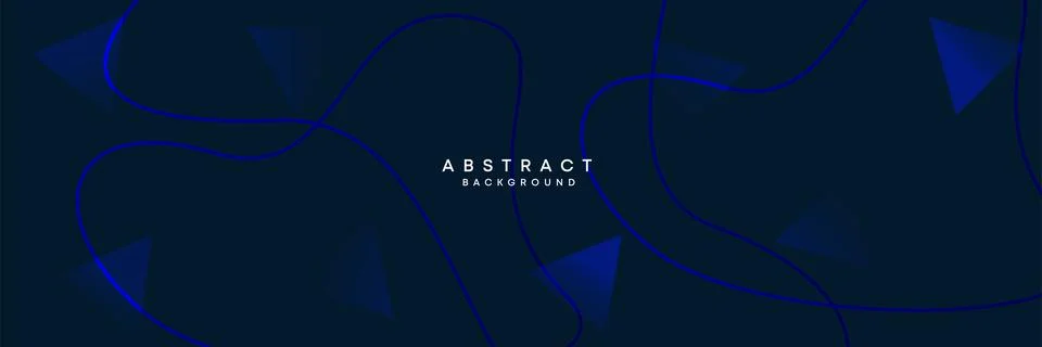 Dark blue, black abstract technological modern geometric banner web background Stock Illustration