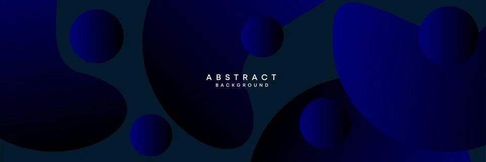Dark blue, black abstract technological modern geometric banner web background Stock Illustration