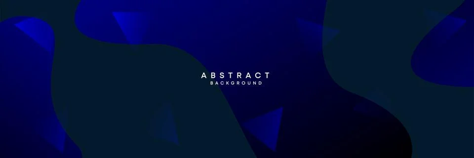 Dark blue, black abstract technological modern geometric banner web background Illustrazione stock