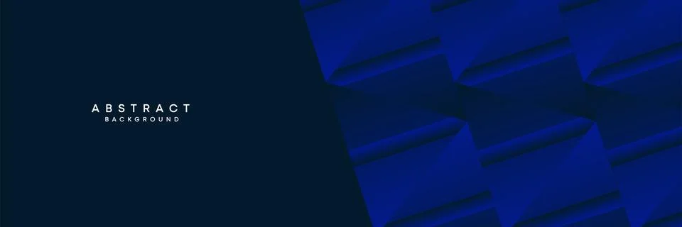 Dark blue, black abstract technological modern geometric banner web background Stock Illustration