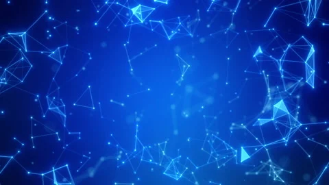 Dark blue black particles network logo backgrounds Stock Footage 233486940