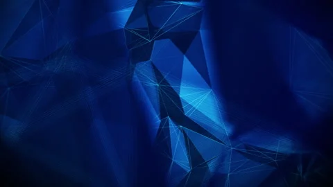 Dark blue blurry triangle background design. Geometric loop animation background 스톡 동영상 262587009