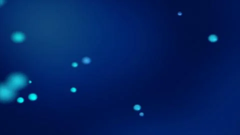 Dark blue bokeh background with blurred glowing bluish spheres Ilustración de archivo