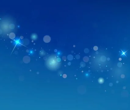 Dark Blue Bokeh Vector Background With Sparkling Light Glow Stock-Illustration