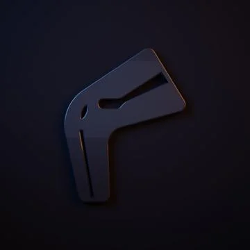Dark-blue Bone pain icon isolated on black background. Orthopedic medical. .. Stock Illustration