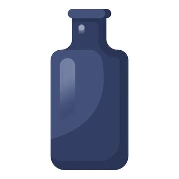 Dark blue bottle vector icon presenting a modern design for beverages, liquids Stock Illustration