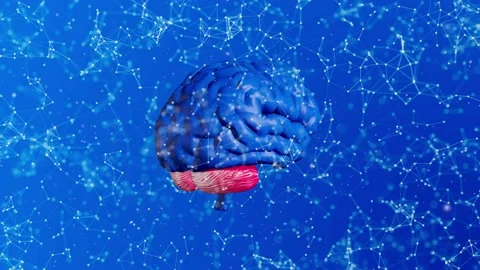 Dark Blue Brain Plexus Video stock 154313431