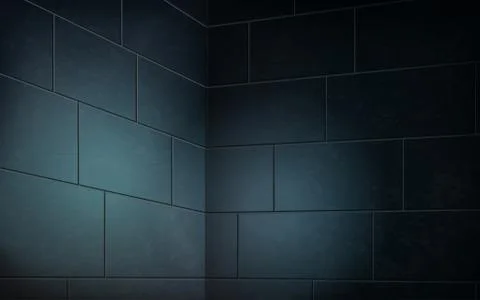 Dark blue brick wall Illustrazione stock