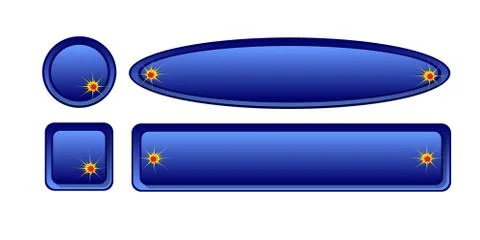Dark blue buttons Illustrazione stock