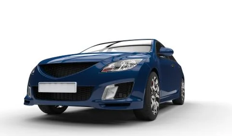 Dark Blue Car Stock Illustration