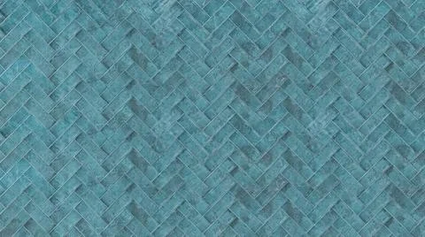 Dark Blue Ceramic Tile Texture Background in Herringbone Layout 스톡 사진