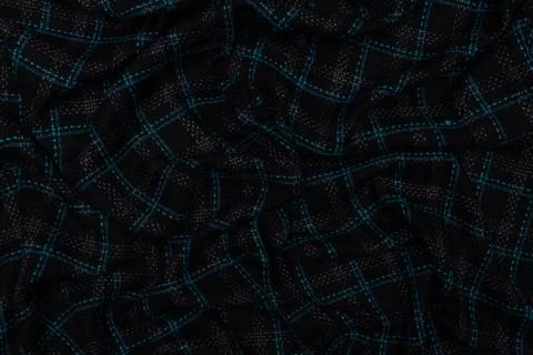 Dark blue checked fabric with textile texture background Stock Illustration