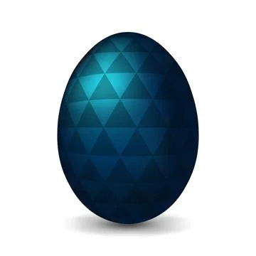 Dark blue chicken egg for easter Realistic and volumetric egg Stock Illustration
