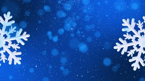 Dark blue Christmas background with big snowflakes and falling snow Stock Footage 322552425