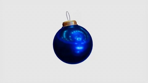 Dark Blue Christmas Bauble Decoration Stock Footage