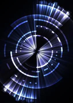 Dark blue circle digital abstract background Illustrazione stock