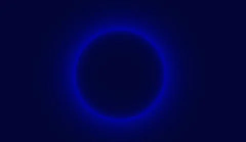 Dark blue circle glow background abstract digital art luminous ring design Stock-Illustration
