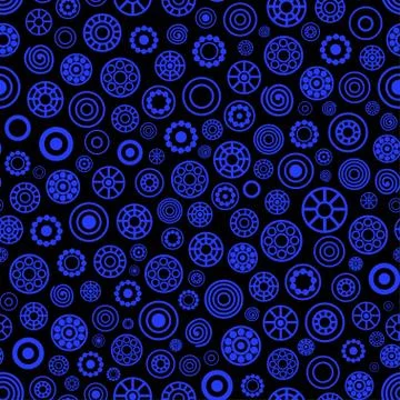 Dark blue circle vector seamless pattern. 스톡 일러스트