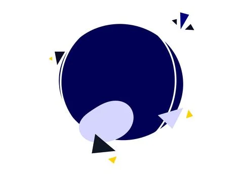 Dark blue circular frame with light purple shape, Modern abstract banner with Stock Illustration