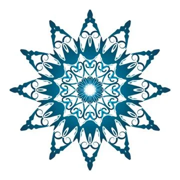 Dark blue circular pattern on white background Illustrazione stock